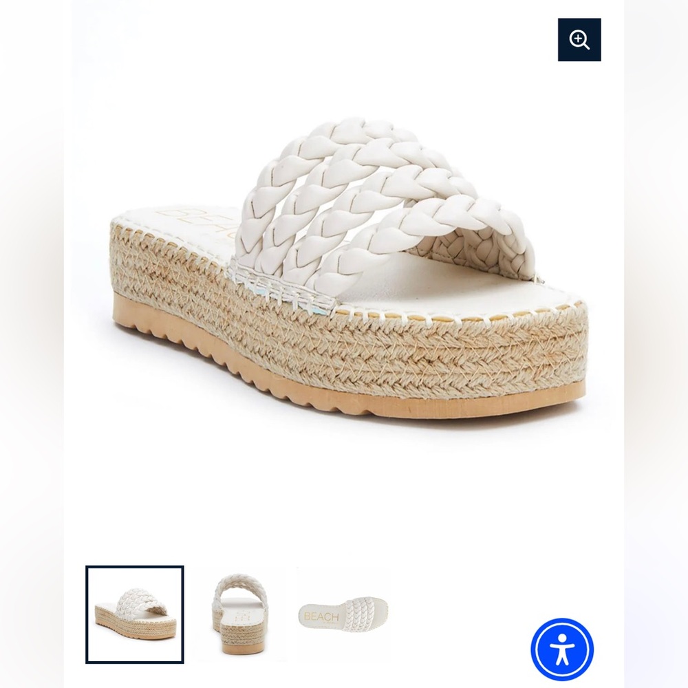 Like New Beach by Matisse Pacific Braided Espadrille Platform Slide Size 6
